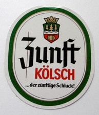Werbe-Aufkleber Zunft Kölsch
