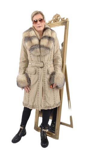A5454 jacke mit fuchs besatz - mit,