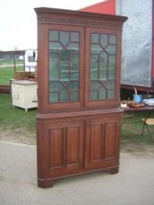 Eckschrank Eckvitrine Eiche