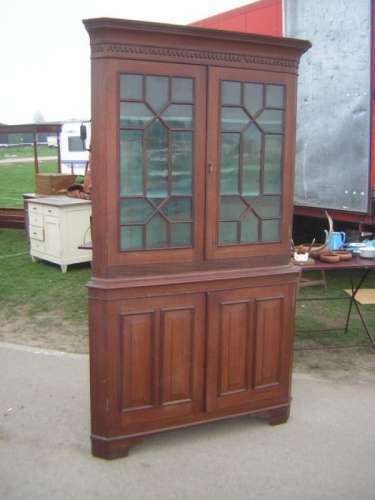 Eckschrank eckvitrine eiche - eckschrank,