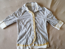 Elisa Cavaletti Damen Blusenhemd, Gr. L, Mehrfarbig, Gestreift, Baumwolle,