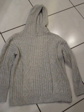 Damen Pullover mit Kapuze Strickpullover Gr. 40 hellgrau  sehr guter Zustand