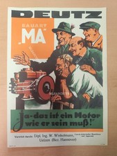 Deutz MA Standmotor Stationärmotor Traktor Prospekt brochure M3