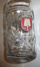 Glas Oktoberfest Maßkrug Bierkrug 1 Liter Spaten Bräu München Augenkrug