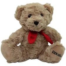 Douglas, beiger Teddybär mit rotem Halstuch Kuscheltier 20cm Gebraucht