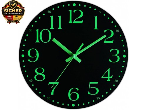 Wanduhr leuchtend 25cm ohne - leuchtend,