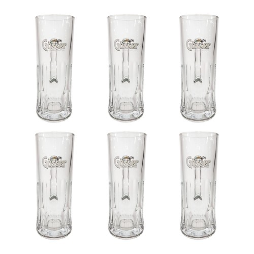 Gösser bierkrug glas - 6x, krug
