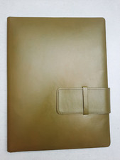 Briefmappe Vintage  khakigrünes Leder mehrere Fächer 31x24 sehr schön gefüttert