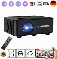 4K Projektor HD 18000LMS 1080P Beamer WiFi LCD Heimkino 230" HDMI USB Bluetooth