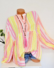 Italy Damen Bluse Neon gelb /