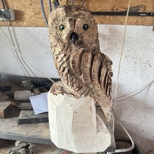 Eule kettensägenkunst aus - eule,
