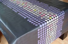 Tischdecke abwaschbare Baumwolle Meterware Rush schwarz