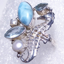 Echter natur larimar ring - echter,