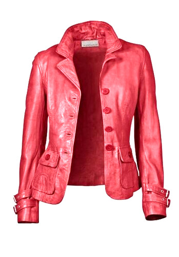 Designer lederjacke mandarin - lederjacke, mandarin/