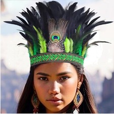 Pfauenfeder stirnband damen - stirnband,
