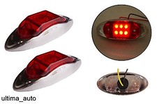 2x 12V 6 LED Side Rear Chrome