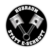 Aufkleber Hubraum statt