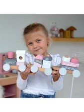 Label Label Holzzug Rosa