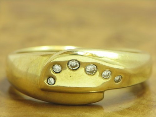 14kt 585 gelbgoldd ring mit - gelbgoldd,