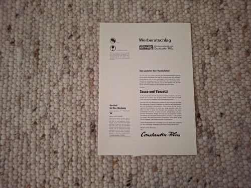 Werberatschlag sacco und - ,