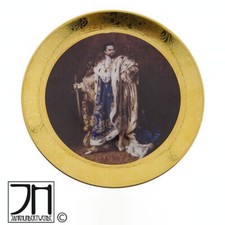 König Ludwig II Königszelt Bayern Porzellan Teller Goldrand limitiert