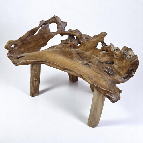 Gartenbank teak wurzelholz - gartenbank,