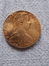 Vergoldeter Marie Theresia Taler Silbermünze Österreich