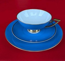 Heinrich Selb Empire Sammeltasse Sammelgedeck Gold Blau Kaffee Tee Gedeck Set