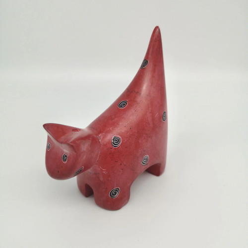 Rote katzenfigur aus - rote,
