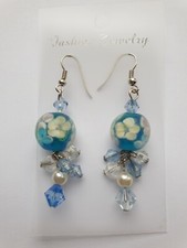 ohrringe murano glas blau
