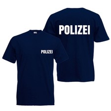 Polizei T-Shirt schwarz oder