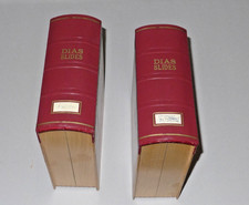 2 Diamagazine in Buchform, Holz, für 6x6 Dias, incl ca 100 stck 6x6 Dias geglast