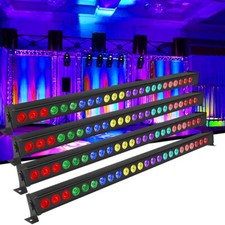 4PCS RGB 72W 24 LED Bühnenlicht DMX Wall Washer Lichtleiste Disco Party Show EU