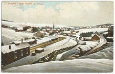 Carlsfeld bei Eibenstock im Erzgebirge, Bahnhof im Winter, alte Ak um 1910