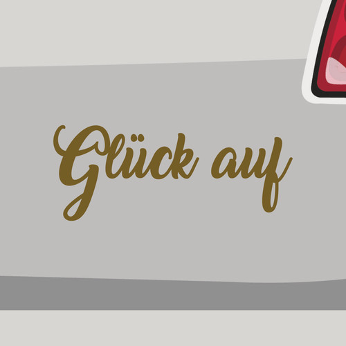 Glück auf schriftzug - glück, spruch