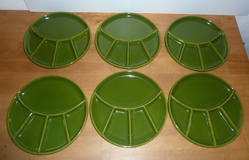 Fondueteller grüne keramik - 6,