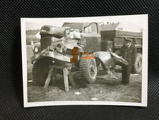 altes Foto LKW Unfall-Fahrzeug