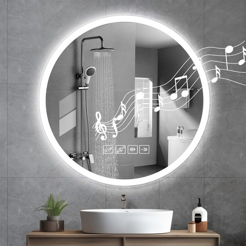 Badspiegel led rund mit - badspiegel,