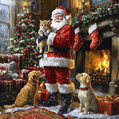 Wandbild hunde katzen - wandbild,