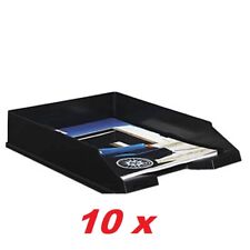 10 x Briefkorb Ablage Briefablage Briefkörbe für DIN A4 -SCHWARZ - 2. WAHL