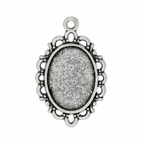 Antiksilber silber cabochon - antiksilber/silber,