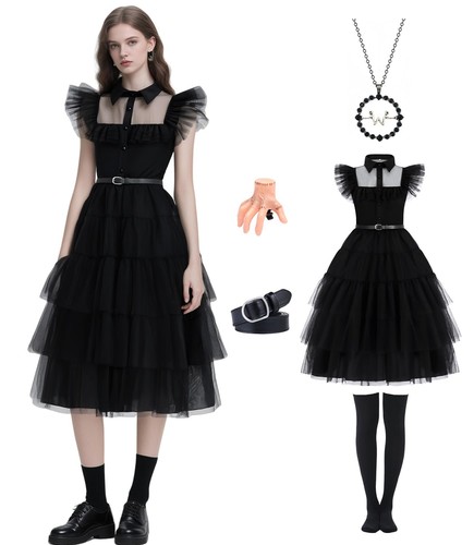 Wednesday addams kostüm damen - wednesday,
