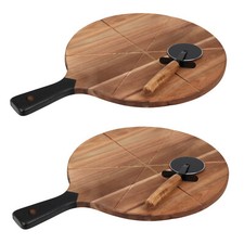 2x Pizza Schneidebrett Rund Ø