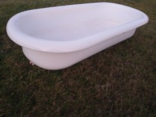 Emailwanne mit Abfluss,Dicht,Kinderwanne,Zinkwanne,Wanne,Email,Zink,Pflanzkübel