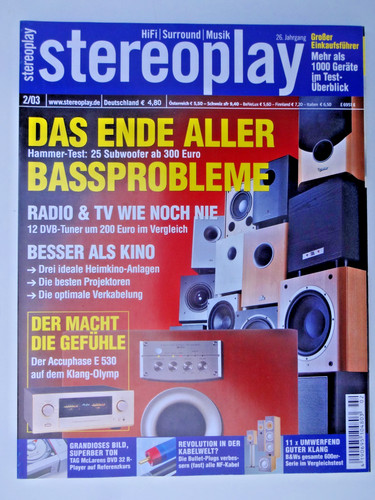 Stereoplay hirschmann csr - stereoplay, 2/03,hirschmann