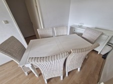 Esstisch mit 6 Stühlen, Holz,