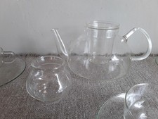 Teekanne Glas, Wilhelm Wagenfeld Bauhaus - weitere Teile, Neuzustand