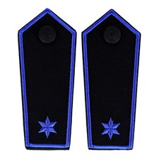 Schulterklappen 1 Stern blau + Paspel
