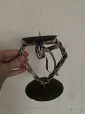 Kerzenständer deko herz weide