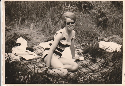 Vintage foto schöne frau - frau, im